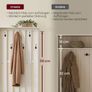 Coat rack with shelf and 7 double hooks vintage country white Image 3