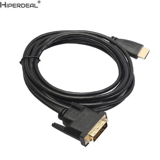 HIPERDEAL 1.8M HDMI (Male) to DVI-D (24+1) Dual Link (Male) 1080P 3D Gold-Plated Cable (Brand New/Warranty)
