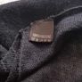 Black knit scarf / wrap with lace border Image 6
