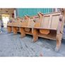 Four Seater Oak Pew  Folding Seats 4  KAS449 Image 2