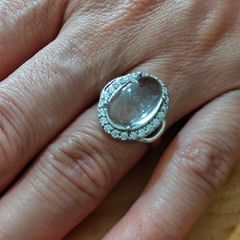 Sterling Silver Ring - Size N/O - Stamped for Silver (S40)