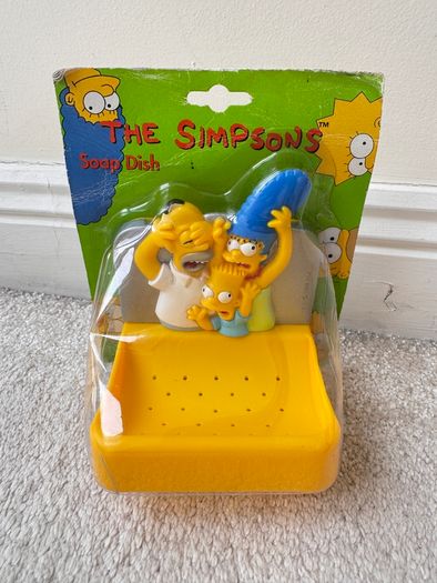 Vintage 1996 The Simpsons Soap Dish Homer, Marge & Bart DAmaged Box Please see photos