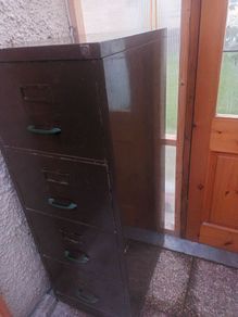 steel filing cabinet (with key)
