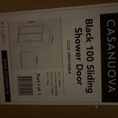 Black Sliding Shower Door
