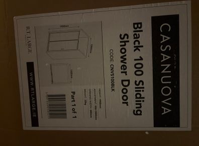 Black Sliding Shower Door