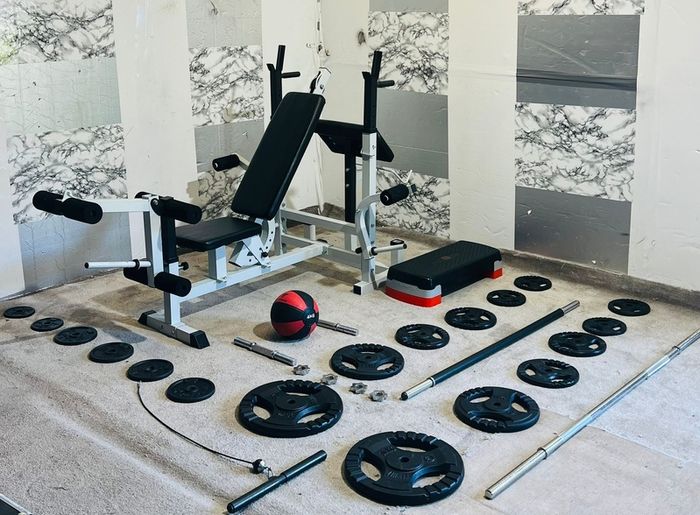 New Condition Life Time Weights Bench Bar & More