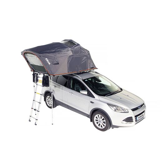 Crua Aer 2-3 Person Rooftop Tent With Ladder In Green With Gray Flysheet - New From Our Warehouse - Collection Only & Free Installation