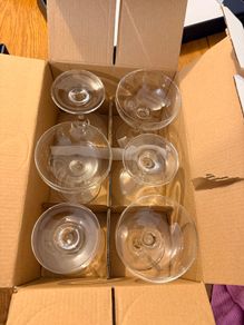 Olympia Crystal Champagne Saucers/Coupe Glasses Set of 11, Boxed