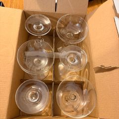 Olympia Crystal Champagne Saucers/Coupe Glasses Set of 11, Boxed