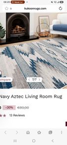 Navy Aztec rug