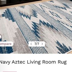 Navy Aztec rug
