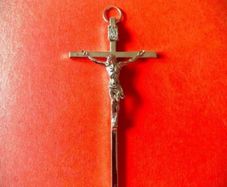 10cm wall crucifix, metal, Free Post