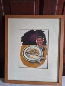 Framed Signed C McLoughlin Still Life Watercolour 1994