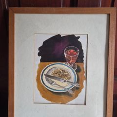 Framed Signed C McLoughlin Still Life Watercolour 1994