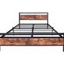 King Size Bed Frame with Wood Headboard Image 2
