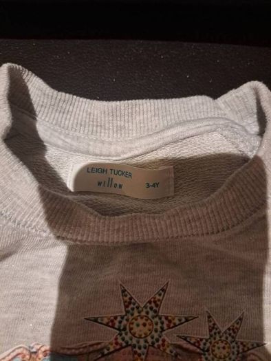 Leigh Tucker Willow Carnival grey sparkly girl's sweatshirt  age 3/4 years Postage included