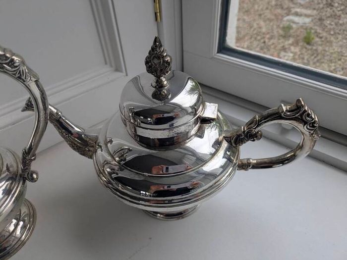 Antique Silver plated teapot tea set