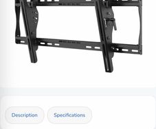 TV wall bracket Peerless ST650P TV mount 190.5 cm (75") Black