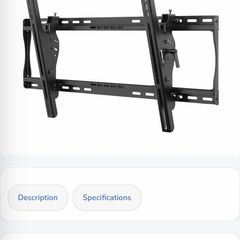 TV wall bracket Peerless ST650P TV mount 190.5 cm (75") Black