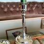 Pair of Slender 19th Century Style Silver Chrome Metal Candlesticks Image 4