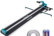 Manual Tile Cutter, 1200mm, Porcelain Ceramic Tile Cutter with Tungsten Carbide Cutting Wheel, Infrared Positioning, Anti-Skid Feet, Double Rails for professional installers or beginners