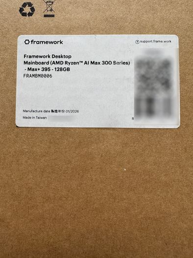 Framework Desktop Ryzen AI Max+ 395 128GB RAM Warranty to 2028