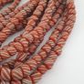 Vintage African white Stripe Orange 7.1mm - 7.5mm Glass Beads Necklace Image 2