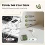Small L Shaped Desk with Power Outlets,140x70 cm Image 7