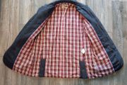 Men's Vickers 1919 Boston quilted tweed jacket in a grey herringbone checked pattern