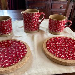 Nicholas Mosse Red Lawn first quality items . Just displayed . Priced individually . Pricing the trivet for this ad