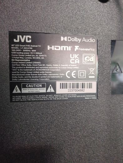 JVC 40 inch tv Smart tv
