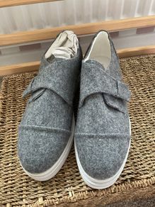 shoes lost ink grey Velcro flatform trainer style shoe size 40