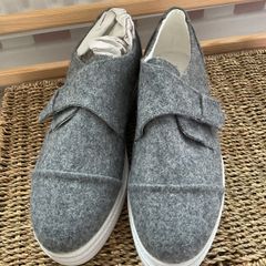 shoes lost ink grey Velcro flatform trainer style shoe size 40