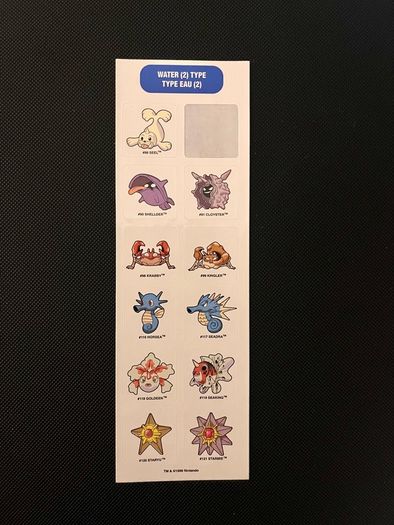 Vintage 1999 Pokemon Sandylion Sticker Sheets