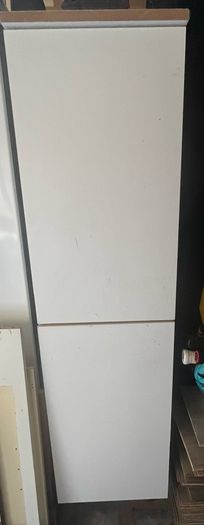 White cabinets with doors