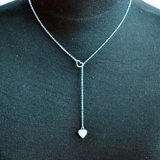 necklace heart stainless steel