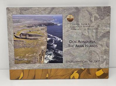Ireland 2007 Beautiful Uncirculated Euro Coin Set in Original Folder Aran Islands