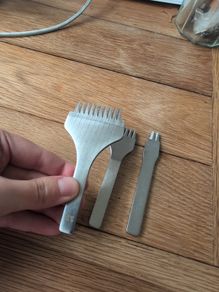 French style prongs for leather 3.38 new