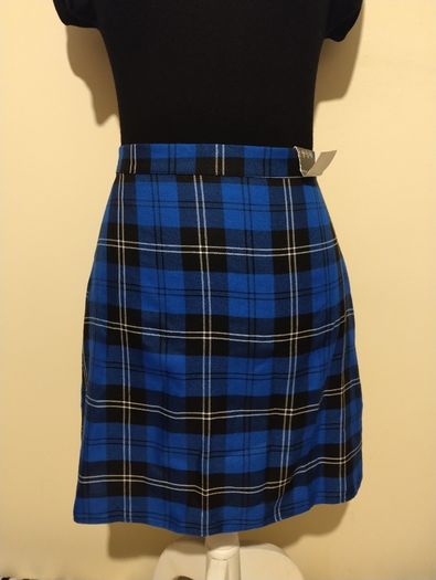Blue Check Skirt, New With Tags