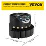 Euro Coin Counter Sorter 500-1000 Coins Electronic Automatic EUR Coin Counting Machine 300 Coins Per Minute with 8 Coin Drawers for School Shop Bank (FREE SHIPPING) Image 6