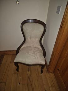 Victorian Style Vintage Balloon Back Upholstered Nursing Chair