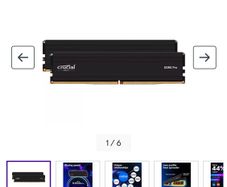 Crucial Pro 32 Gb 6000 Mhz Ddr5 Memory Kit - 16 Gb X 2