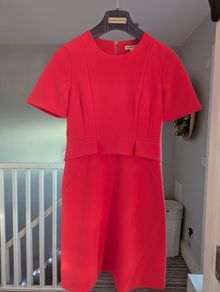 Whistles pink salmon mid dress
