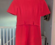 Whistles pink salmon mid dress