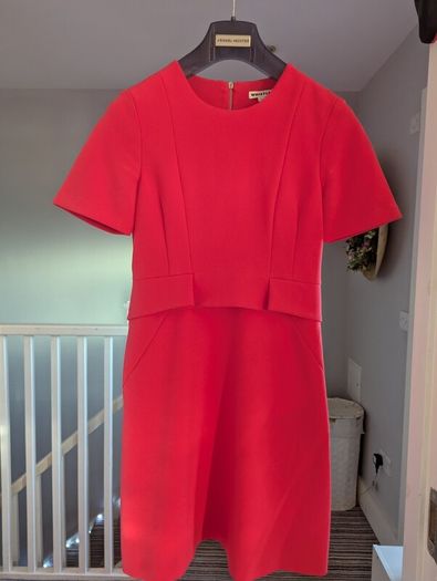 Whistles pink salmon mid dress