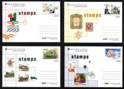 1993 Ireland An Post Pre-paid Exhibition Cards issued for Stampa 1993 with slogan "Stamp Collection a hobby for all ages"