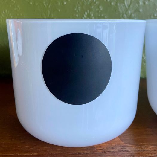 Pair of vintage glass IKEA plant pots