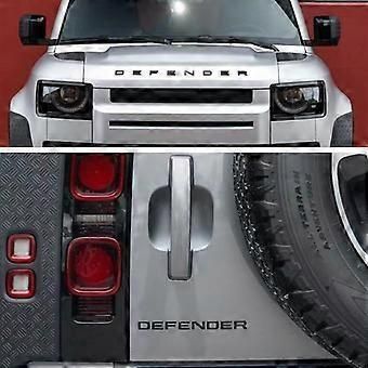 Lan Rover Car 3D ABS DEFENDER Letter Stickers Decals For DEFENDER Car Front Hood Rear Trunk Body Emblem Badge Stickers
