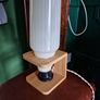 1 Retro Vintage Mid Century Glass shade /repro base  Table lamp Image 6