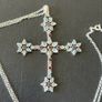 silver necklace cross Image 2